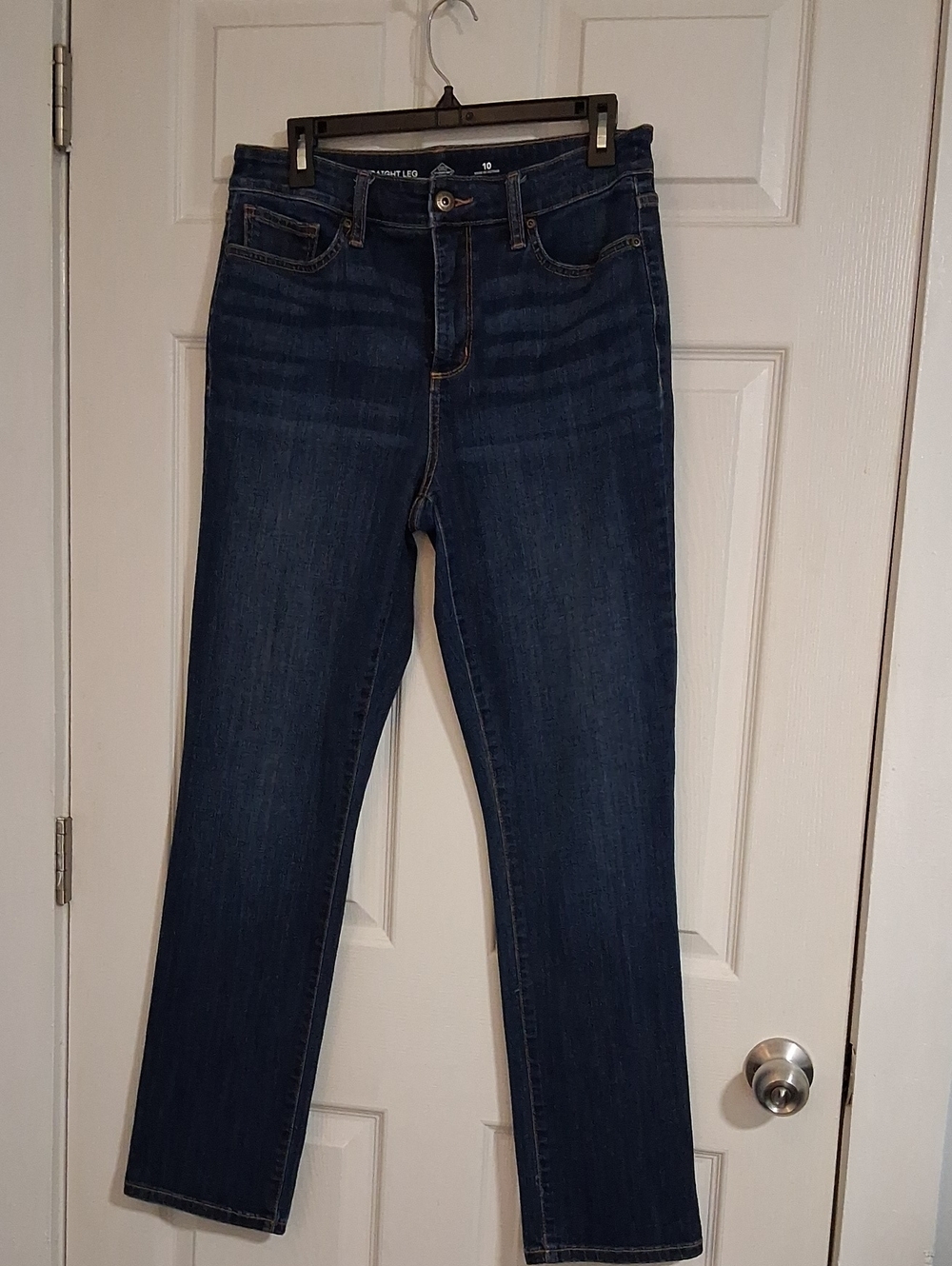 St. John's Bay Dark Blue Straight-Leg Women's Jeans